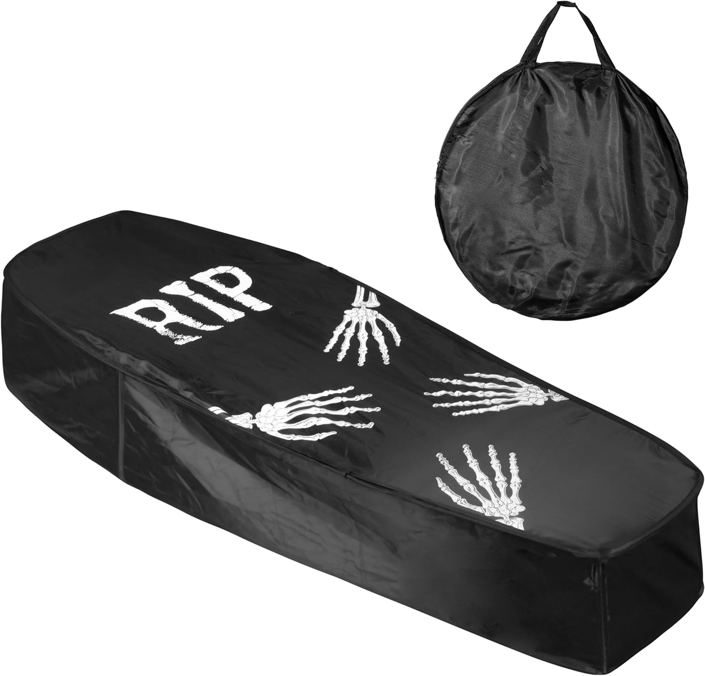 Helloween Pop Up Black Coffin Prop for Halloween Decor