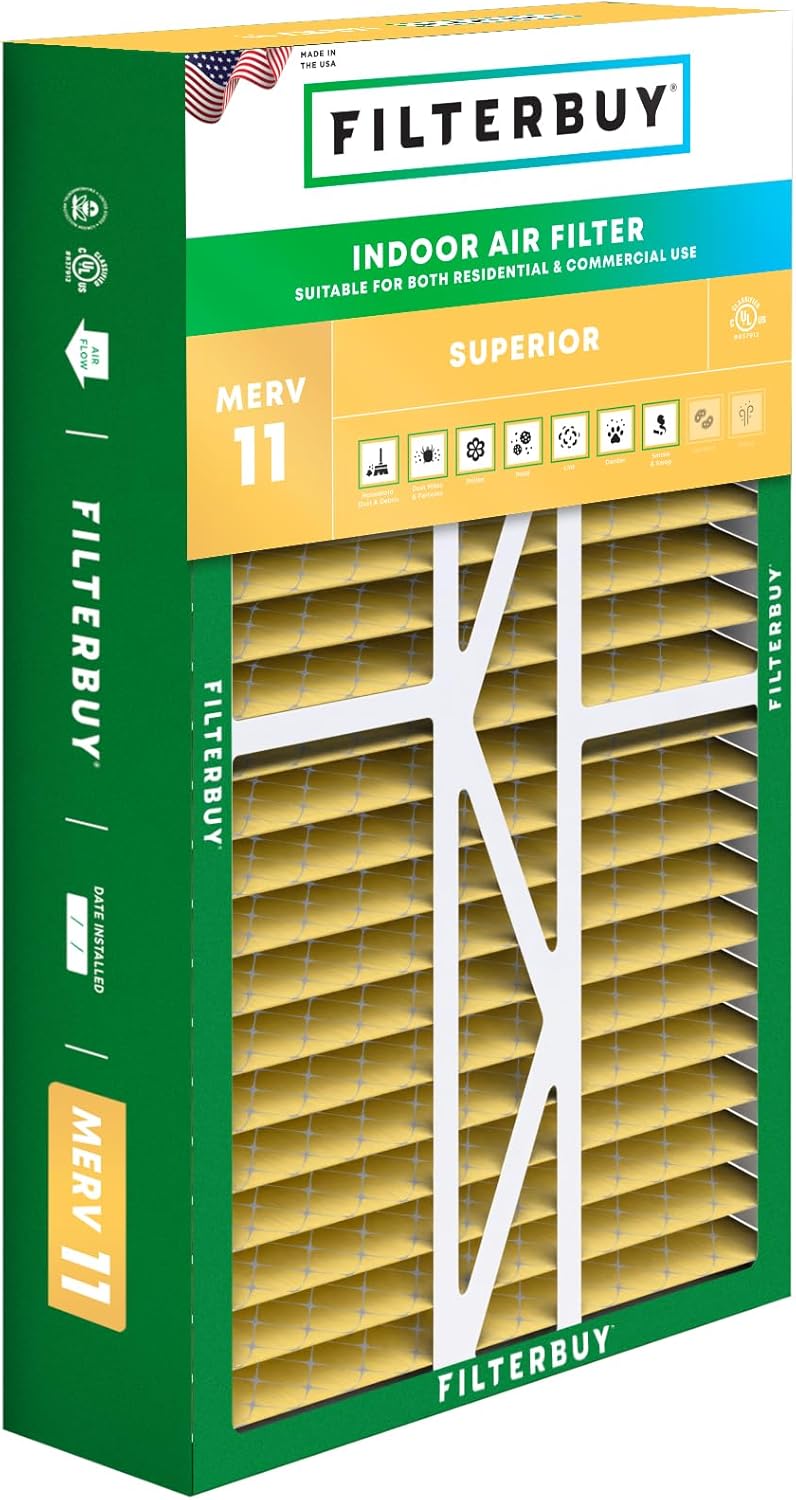Filterbuy 16x25x5 Air Filter for Superior Pet & Allergy Defense