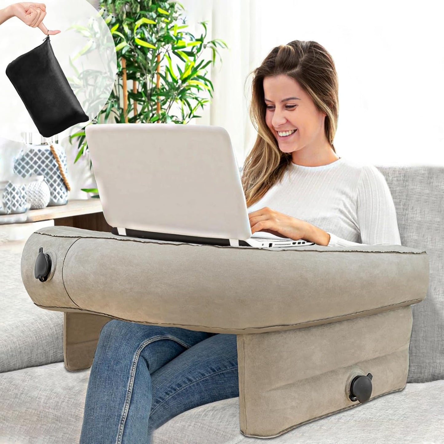 Yeelan Adjustable Inflatable Lap Desk Pillow