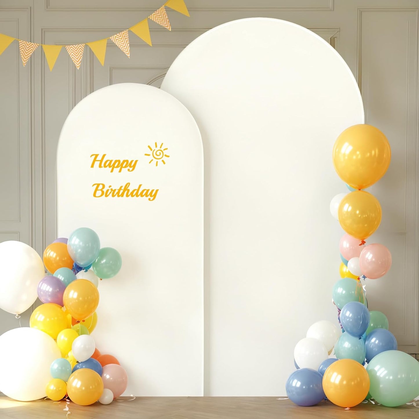 Beige Arch Backdrop Covers by PARTISKY for Weddings