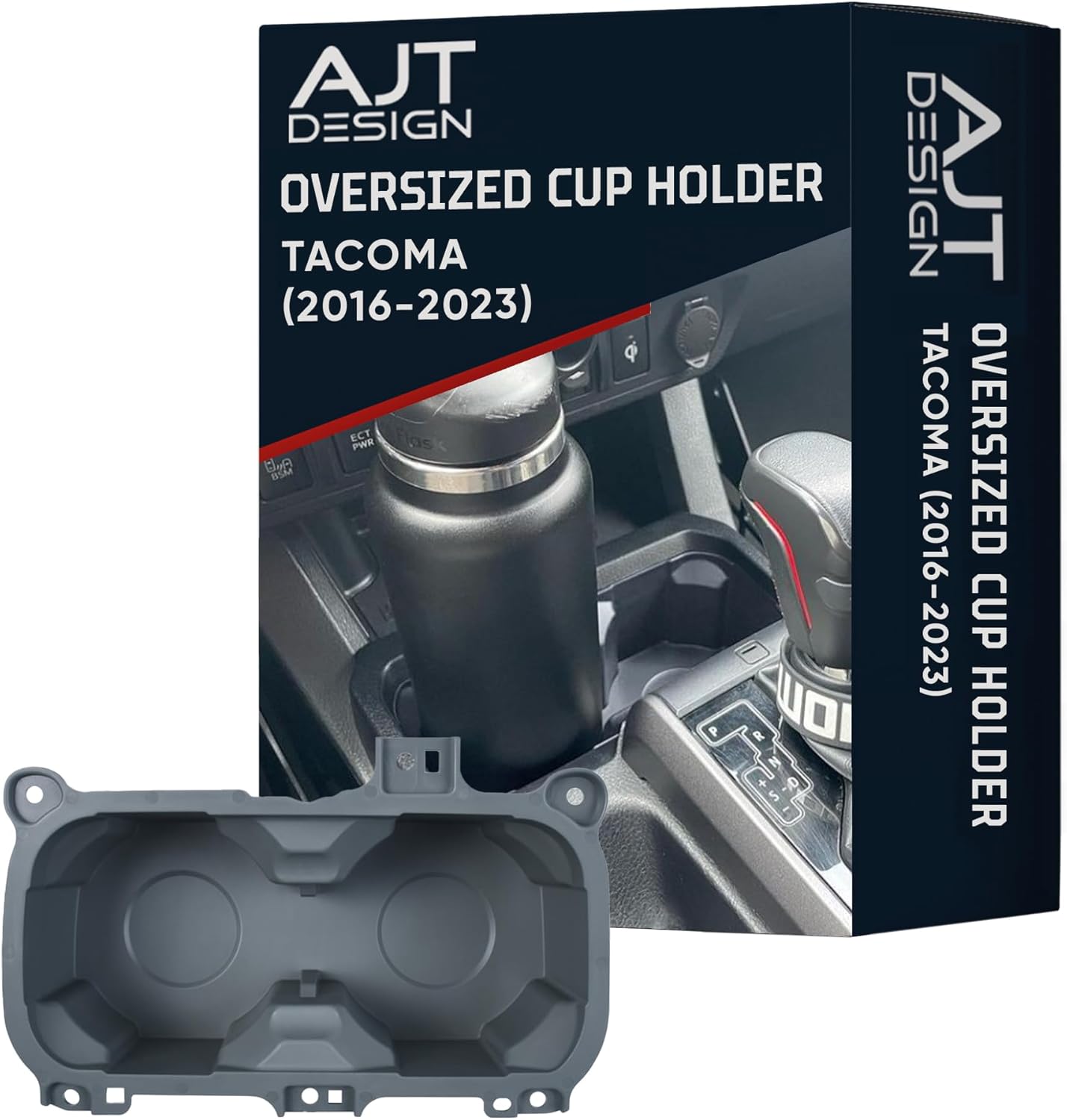 AJT DESIGN Oversized Cup Holder for Toyota Tacoma 2016-2023
