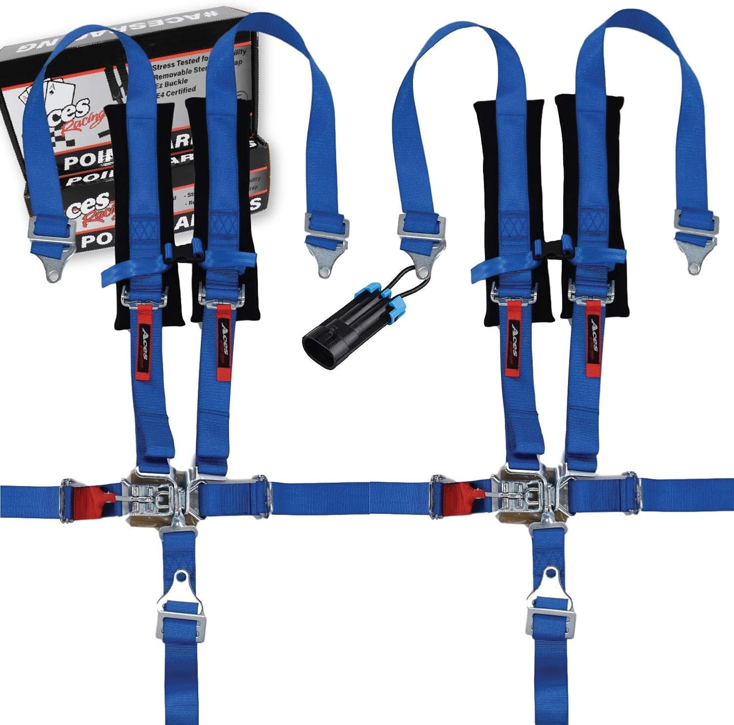 AAAA Aces Racing Harness Pair for Polaris RZR with Bypass Plug