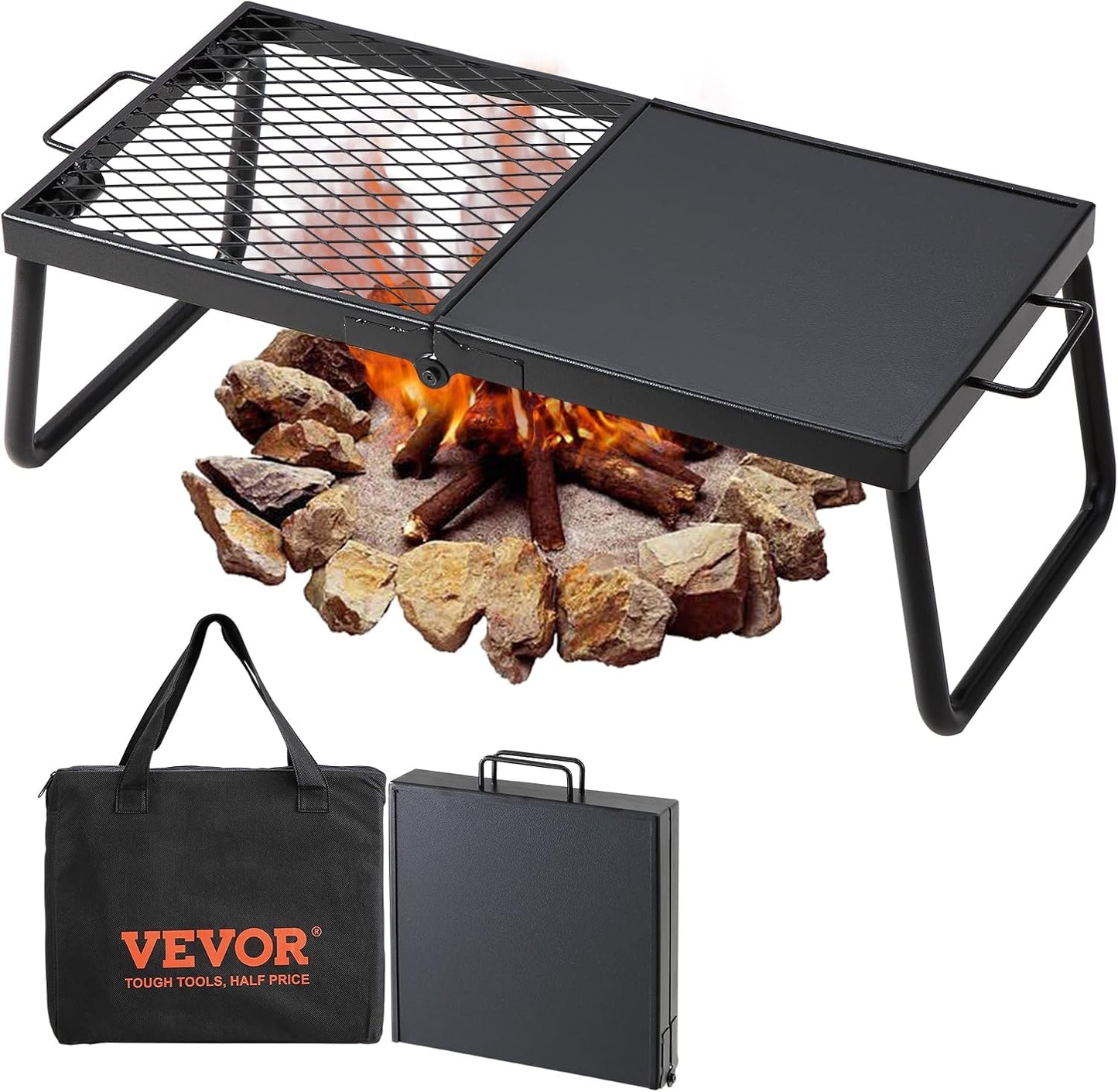 VEVOR Folding Campfire Grill for Outdoor Cooking and Grilling