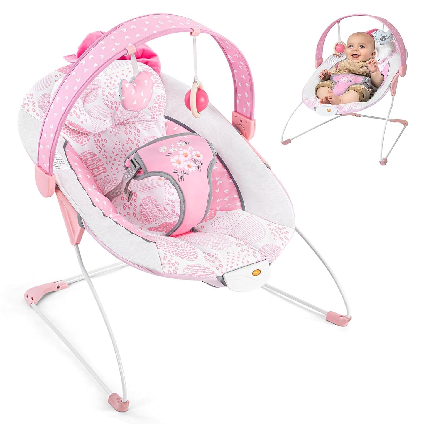 Portable Baby Bouncer with Vibrations