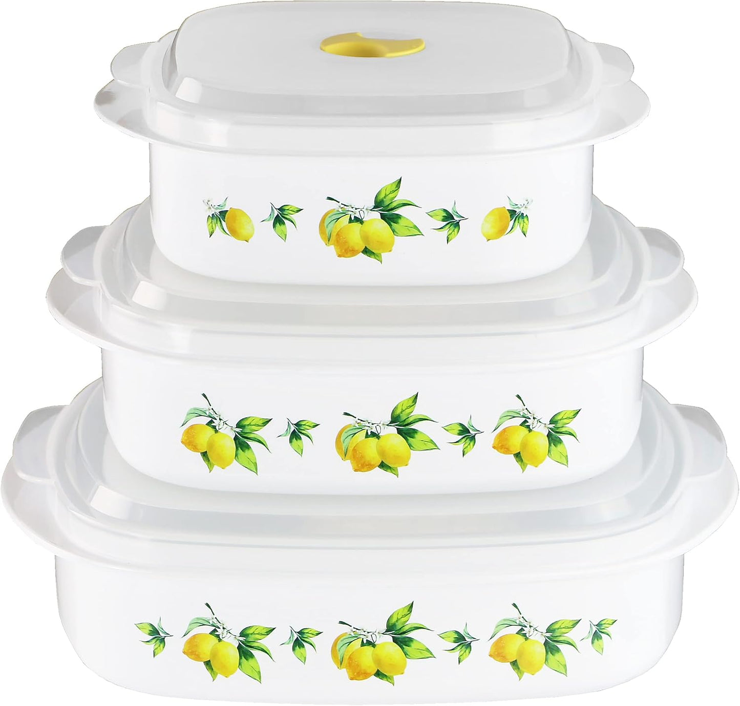 Airtight Microwave Containers, Set of 3, Adjustable Vents