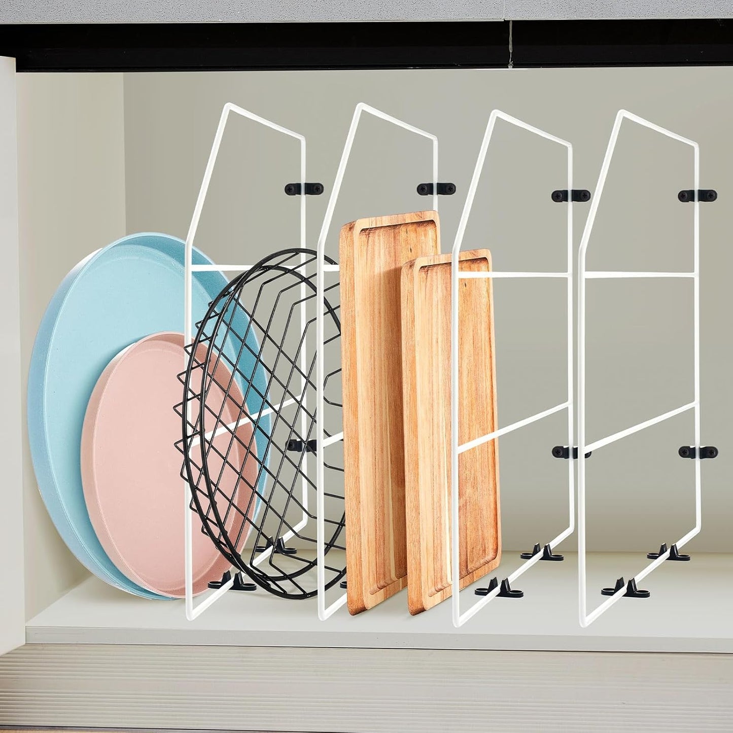 Baking Sheet Organizer for Cabinets - 4 Pcs Tray Dividers
