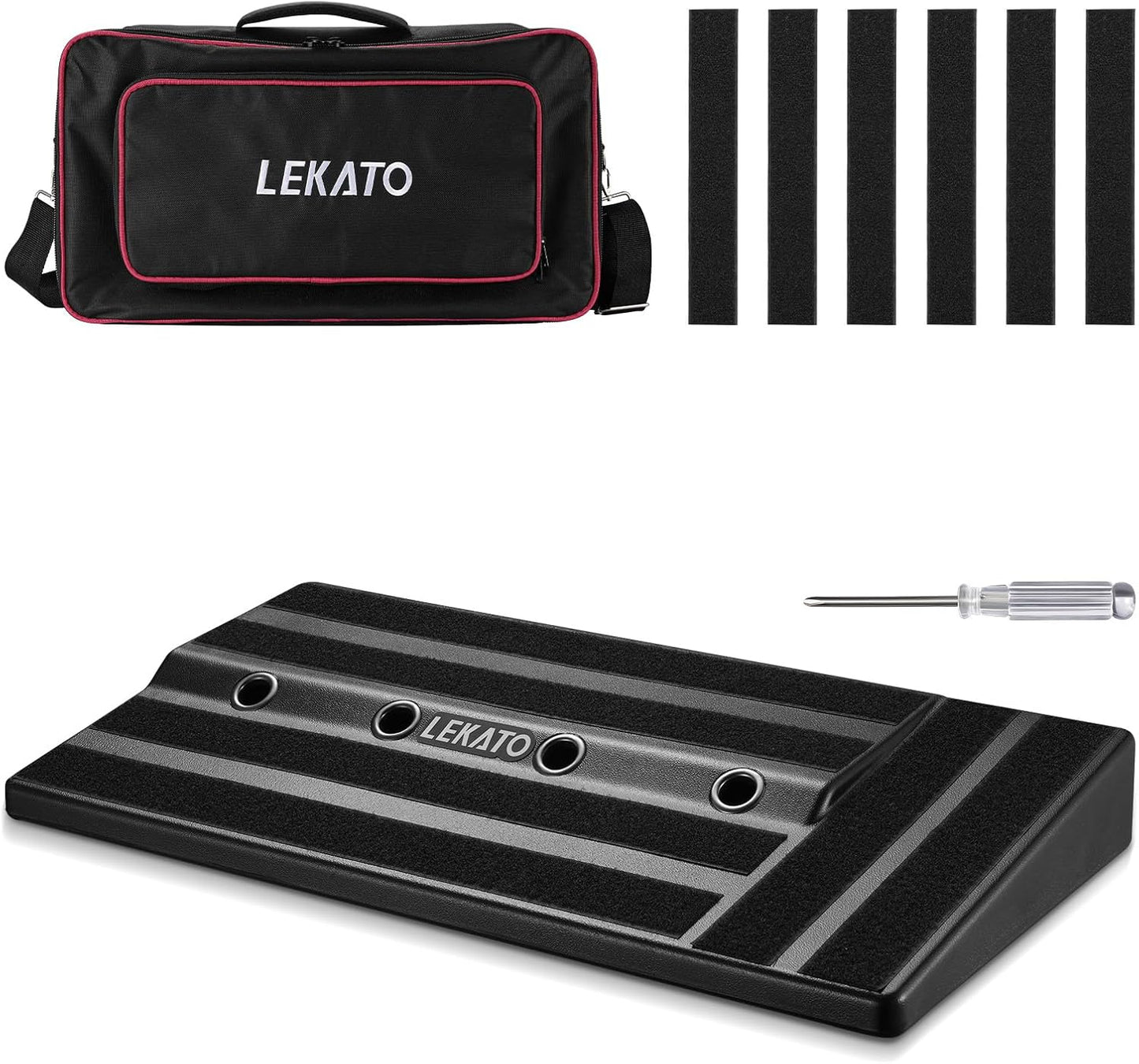 Guitar Pedal Board with Power Compartment and Carry Bag
