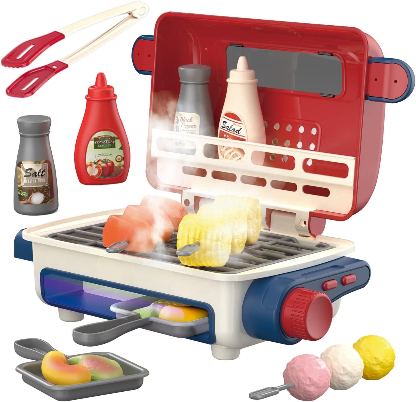 Smoke & Sizzle Kids BBQ Set | Realistic Play Kitchen | Lights & Sounds