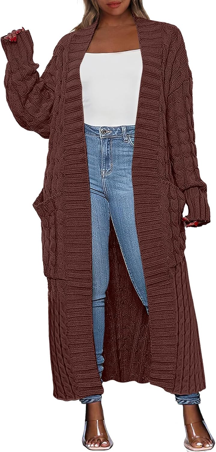 Caracilia Womens Long Cardigan Sweaters for Trendy Fall Style