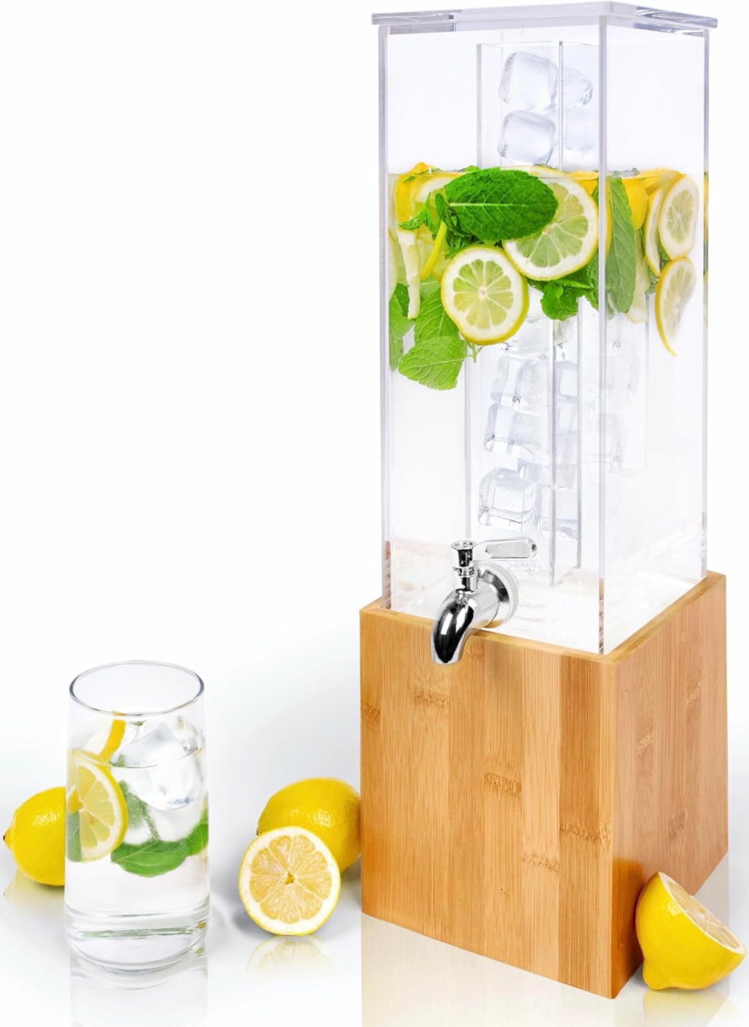 ACRYLIC Drink Dispenser with Stand and Ice Core for Events
