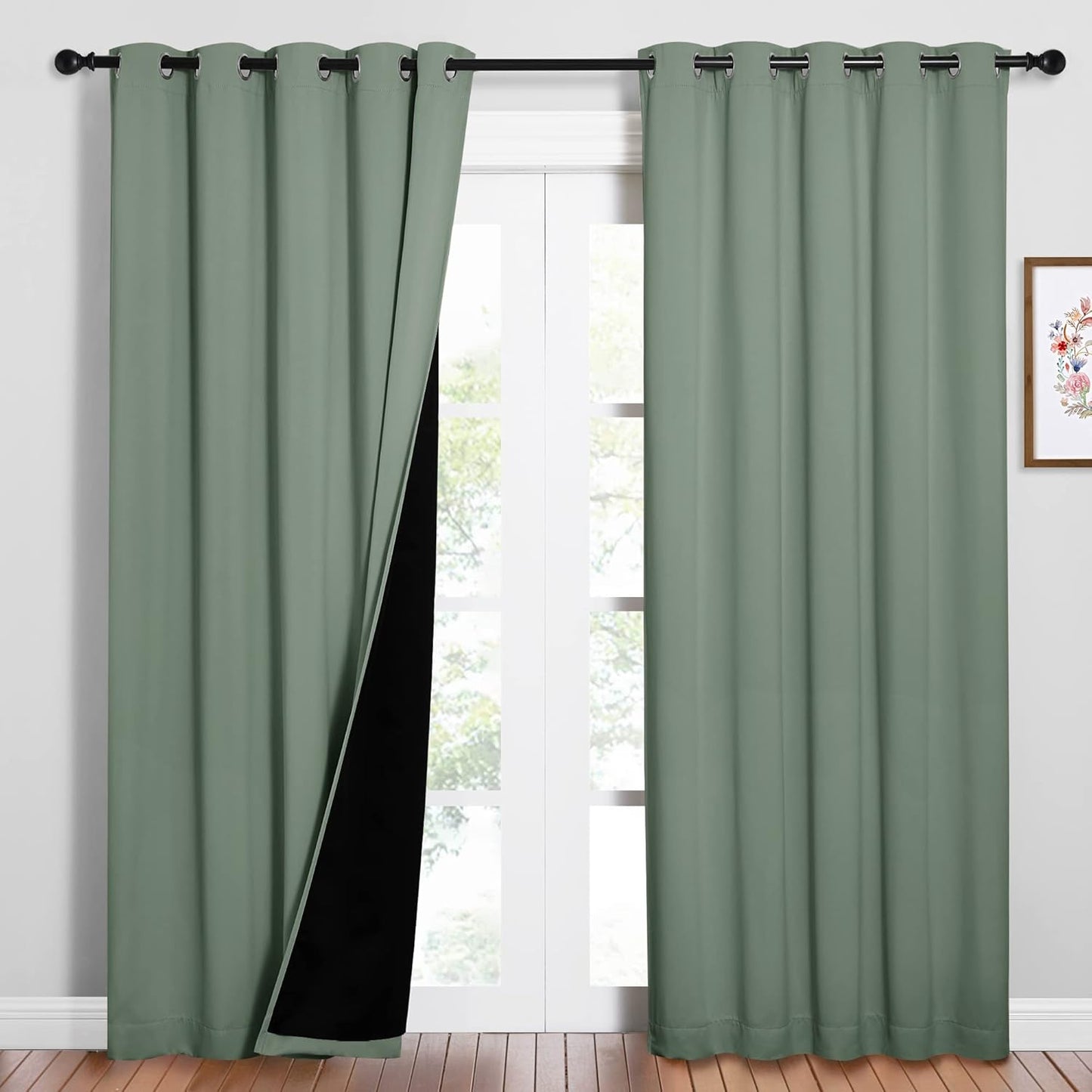 NICETOWN 100% Blackout Window Curtain Panels for Total Darkness