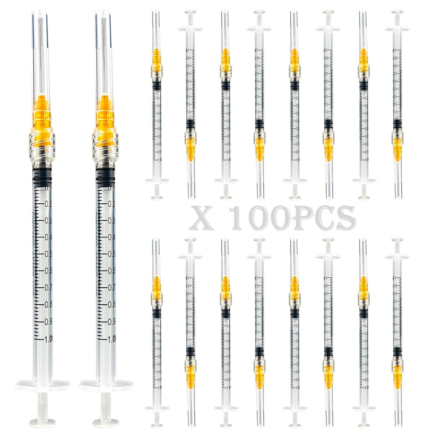 1ml Luer Lock Syringe with 25Ga Needle for Various Uses
