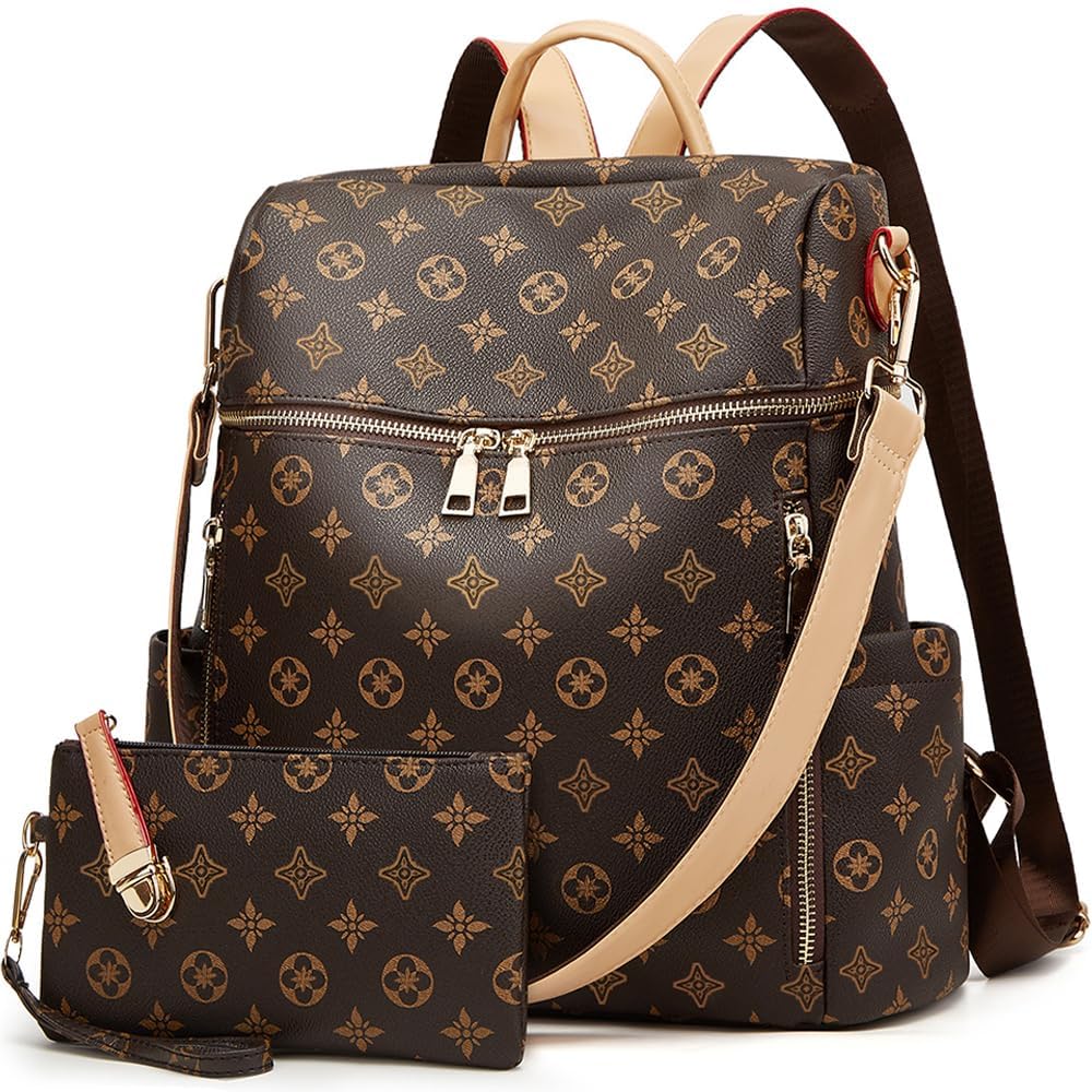 Stylish PU Leather Backpack Purse for Women with Convertible Design