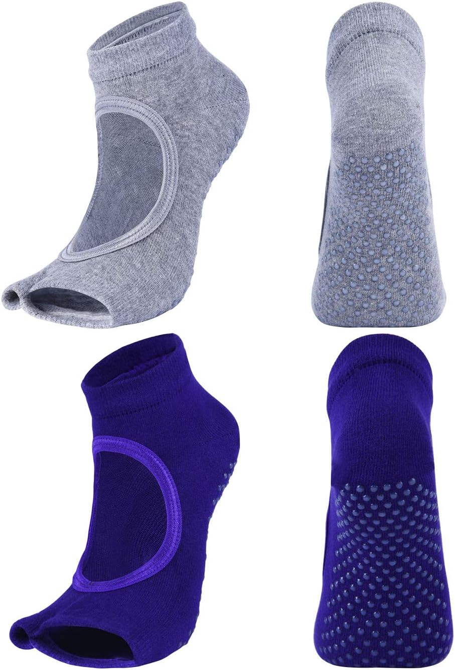 Non-Slip Toeless Yoga Socks for Women - Pilates Essential