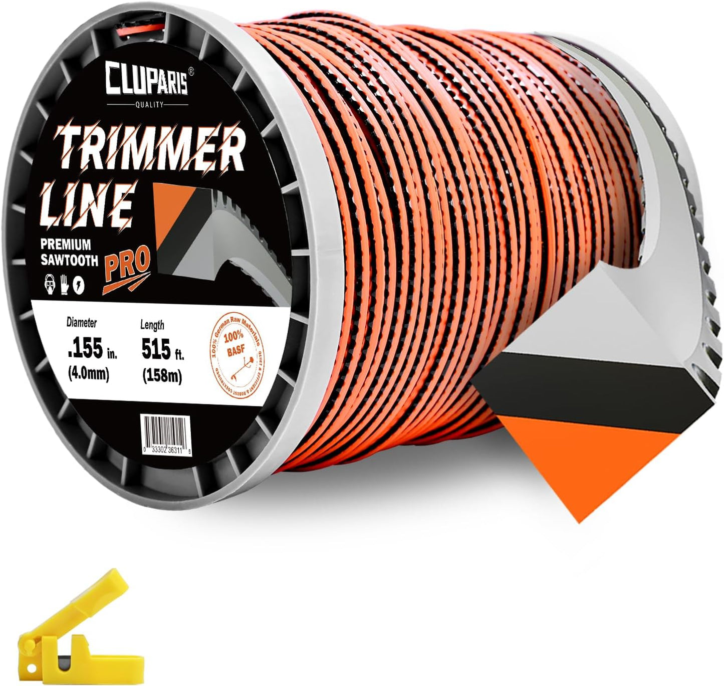Cluparis 155 Sawtooth Trimmer Line for Heavy Duty Trimming