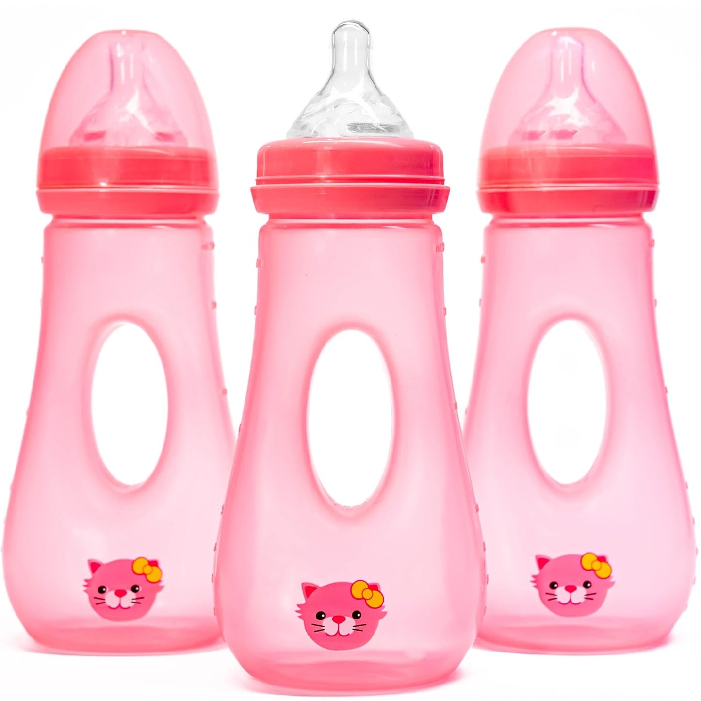 Avima Easy Grip Anti Colic Baby Bottles, BPA Free, 8 oz. - Comfort for Your Baby!