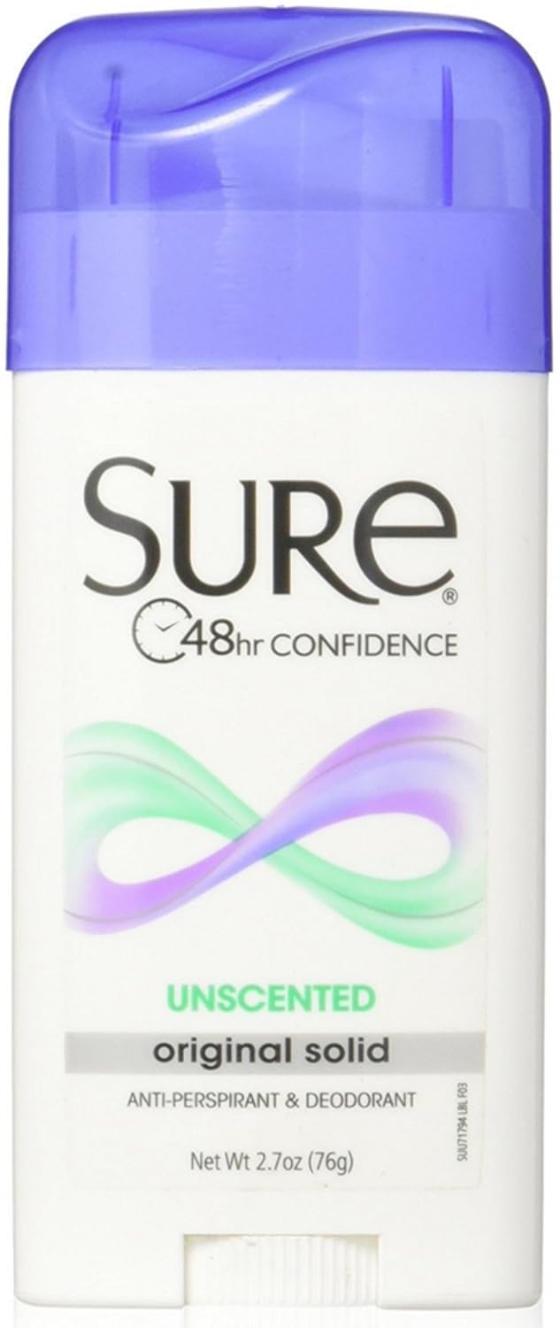 Sure Original Solid Unscented Anti-Perspirant Deodorant 18 Pack