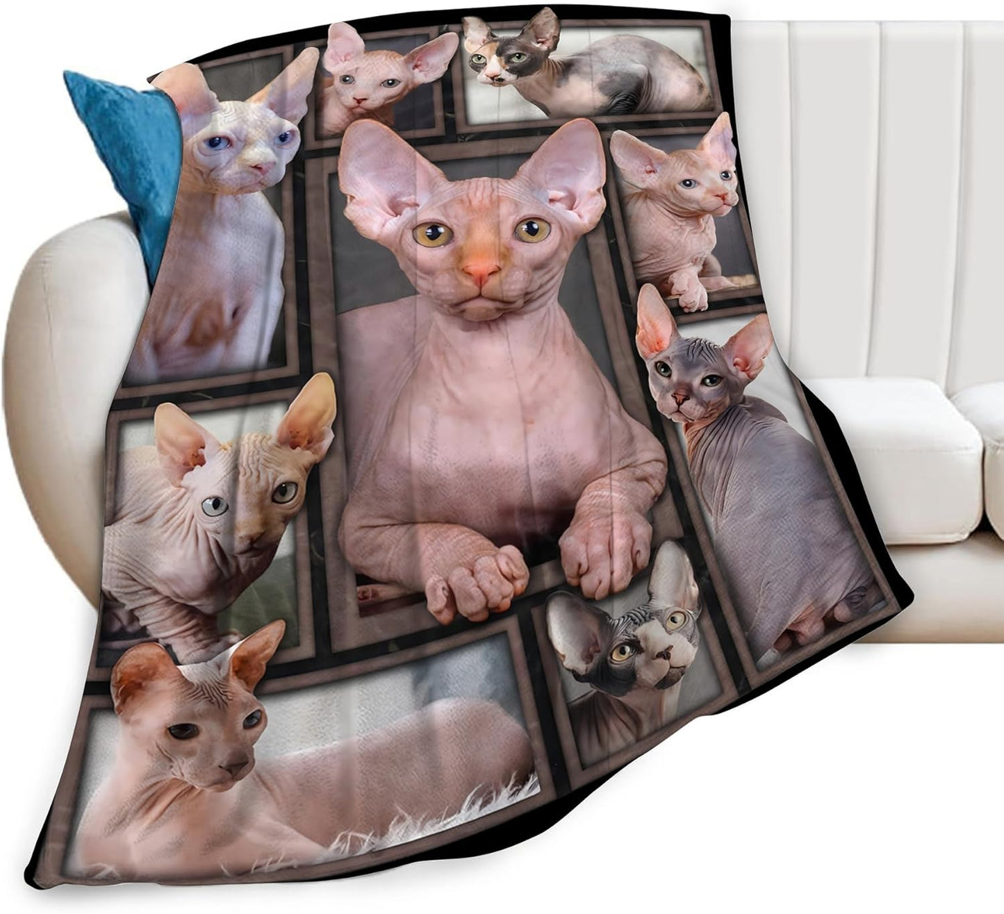 Sphynx Cat Gifts & Decor - Cozy Fleece Blanket for All Ages