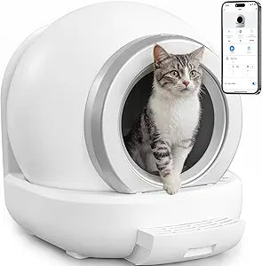 Self Cleaning Cat Litter Box with APP Control for Multi Cats