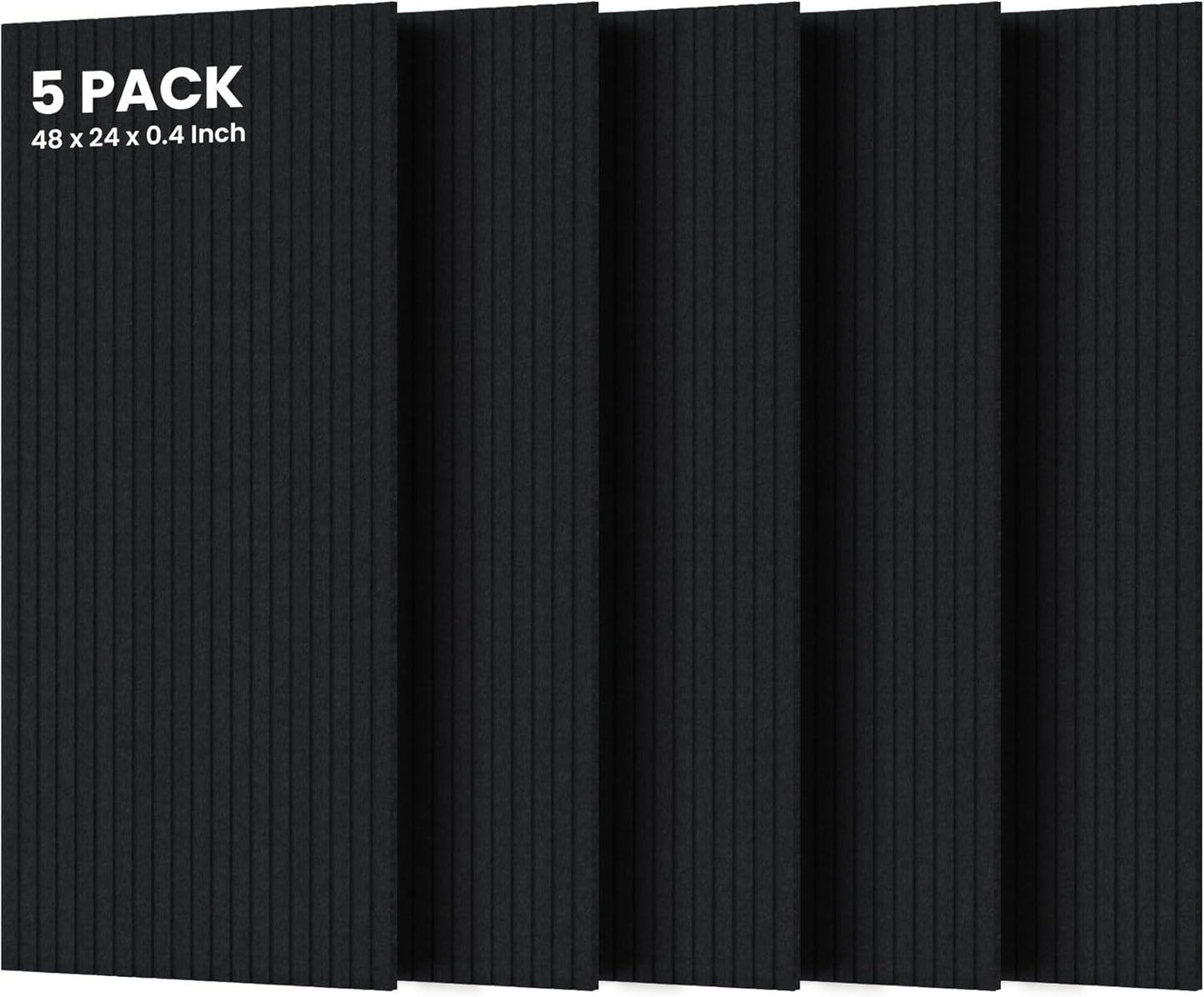 5 Pack Acoustic Panels for Sound Proofing and Aesthetic Appeal