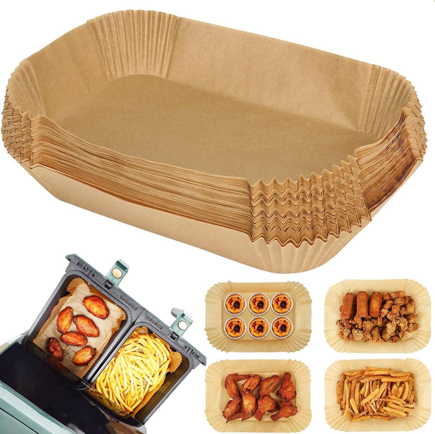 Oilproof Parchment Liners - 100Pcs for Grease-Free Cooking!