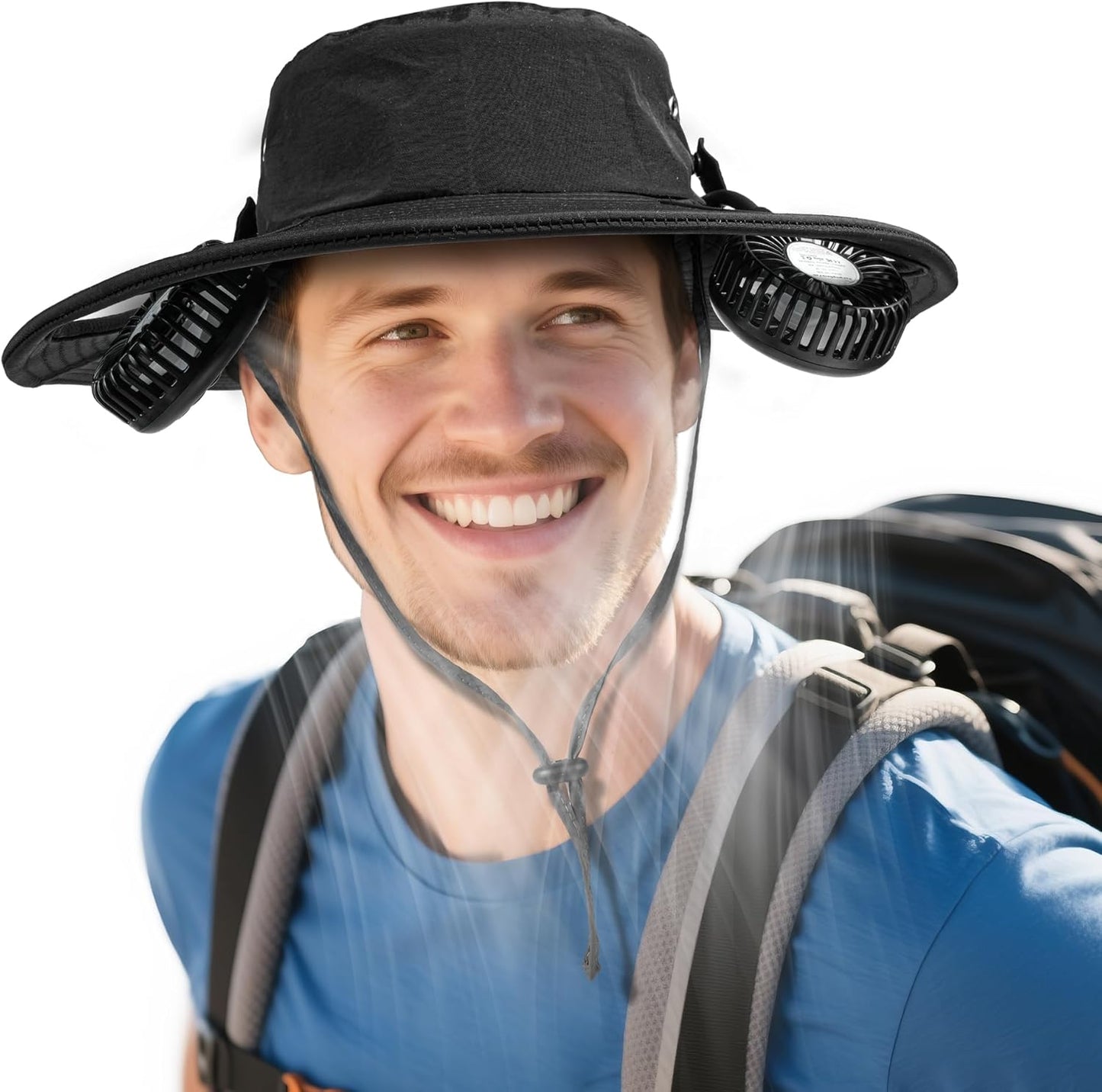 2-in-1 Hands-Free Hat Fan with UPF 50+ Sun Protection