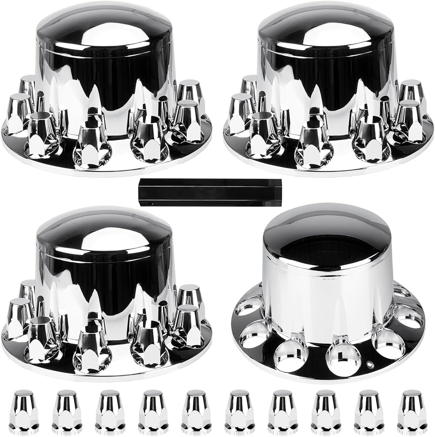 Youxmoto Rear Axle Wheel Cover for Semi Truck - Chrome Plated