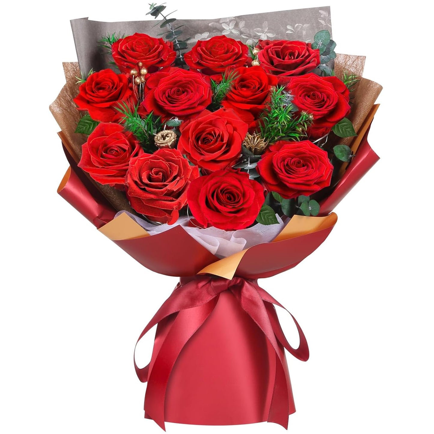 ADDWel Preserved Red Rose Bouquet for Eternal Love Gifts