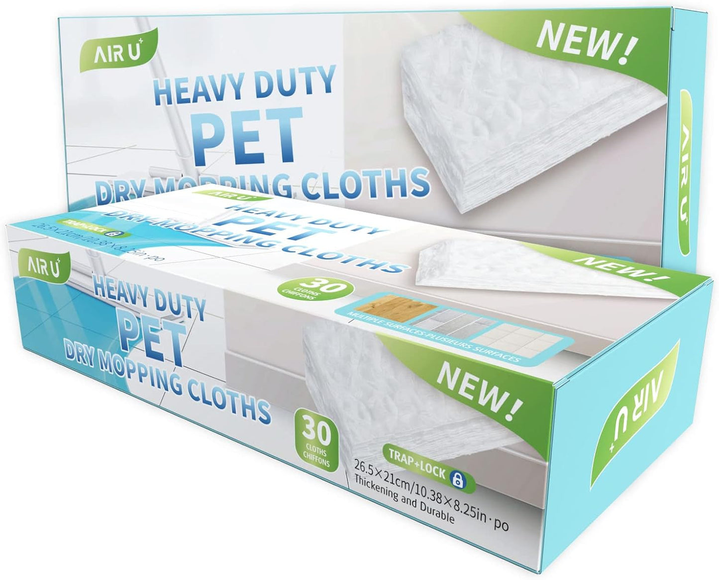 60 Count Heavy Duty Pet Dry Sweeper Pads - AIR U+