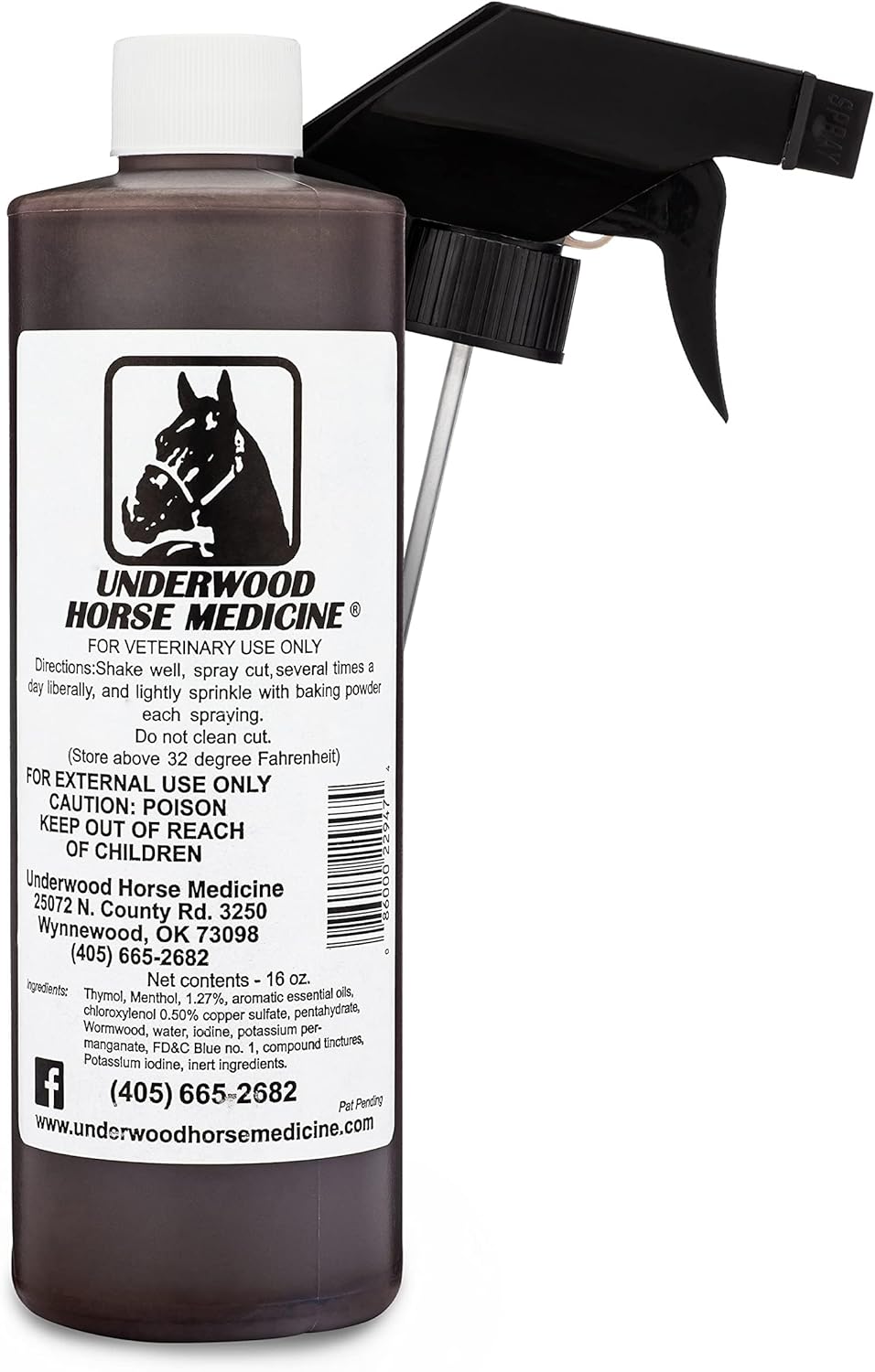 Topical Wound Spray Refill Bottle for Horses and Dogs Care