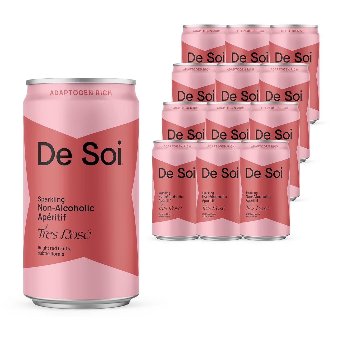 De Soi Tres Rose Sparkling Botanical Beverage for Relaxation