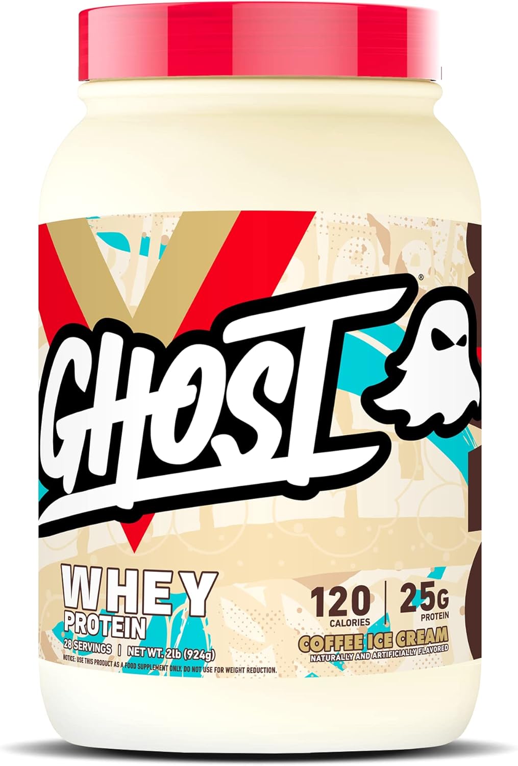 GHOST Whey Protein Powder - Coffee Ice Cream Flavor 2LB