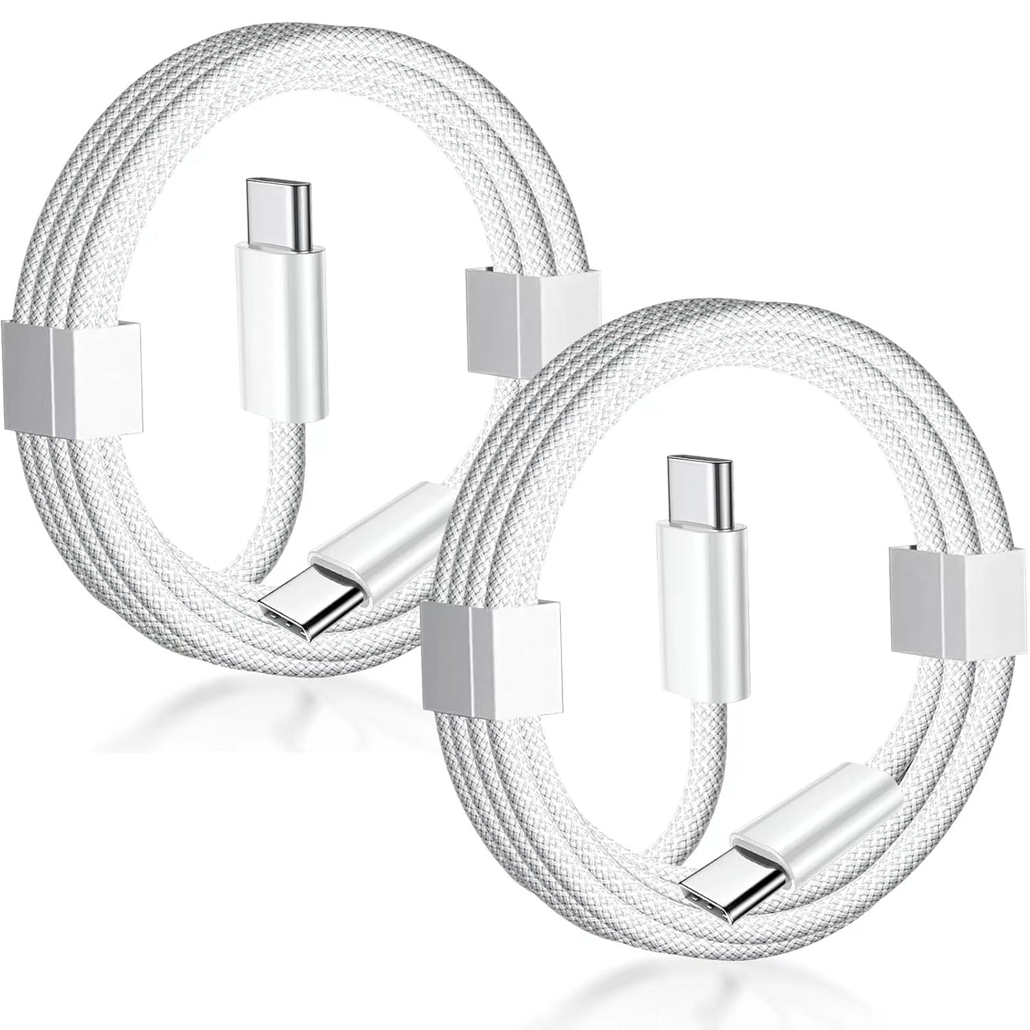 Fast Charge 3FT USB-C Cable 2Pack - iPhone/Samsung/iPad/MacBook Compatible