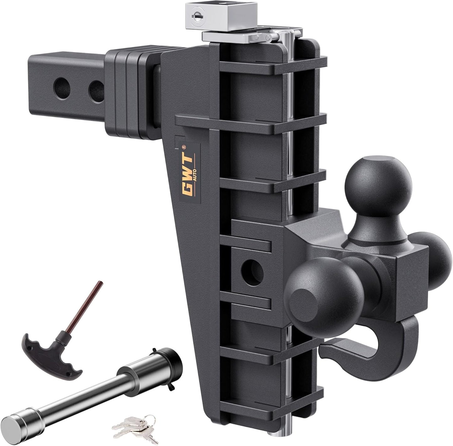 Adjustable Trailer Hitch with Tri-Ball for Heavy Duty Towing
