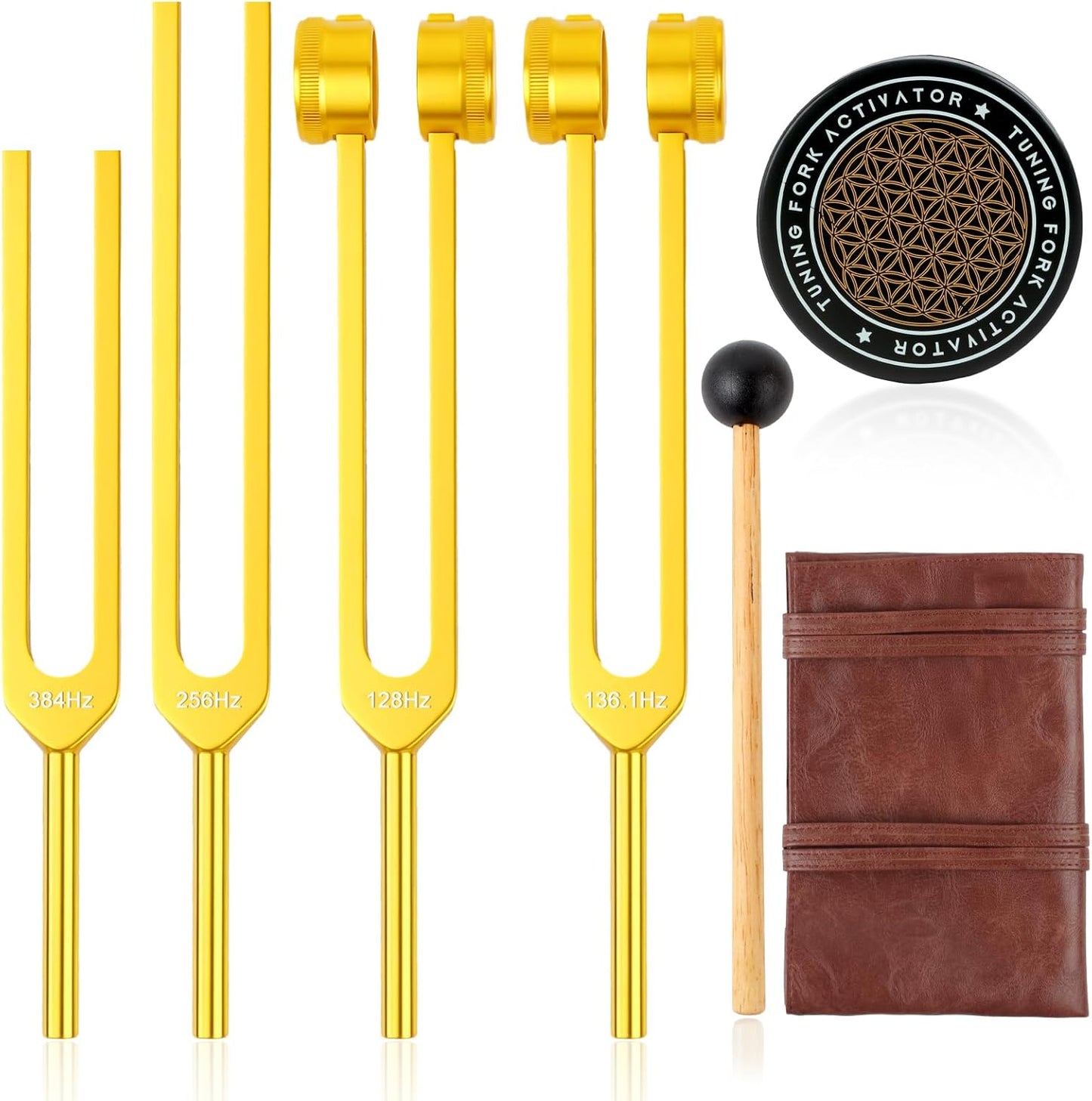 Tuning Forks for Healing Set - Gold Medical Grade Instruments