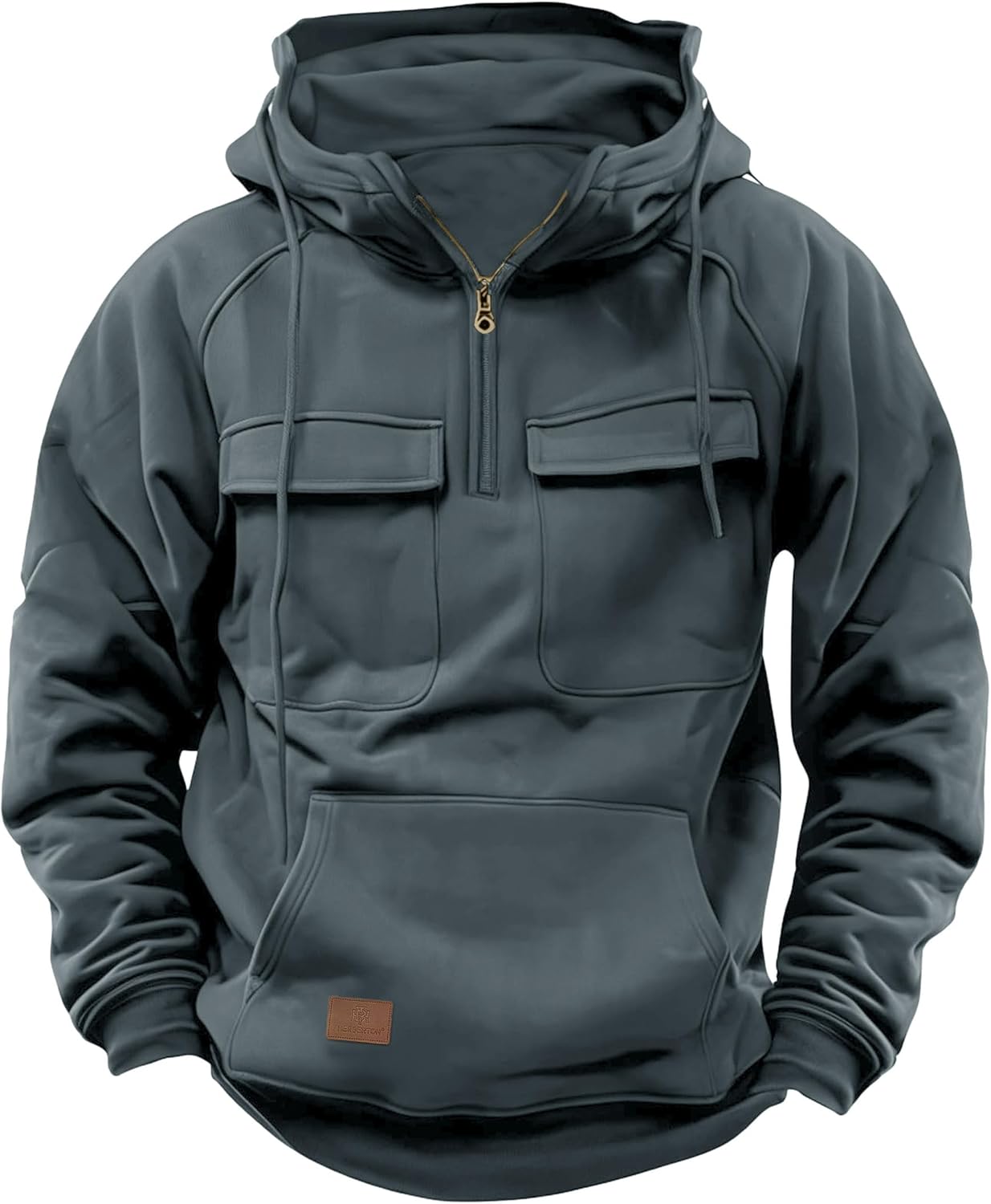 Herberton Men's Tactical Hoodie: Versatile Pockets & Zip for Easy Access