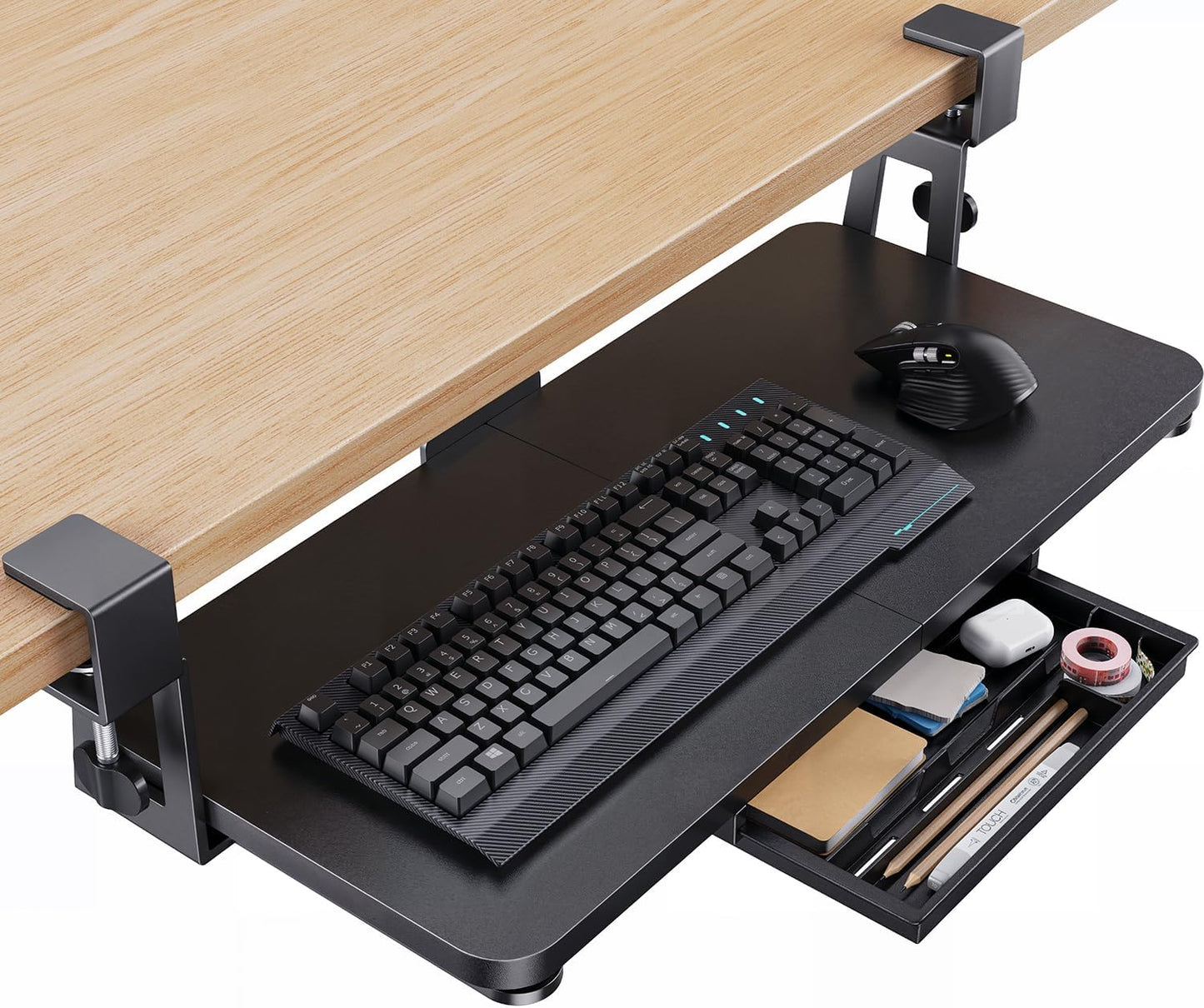 Effortlessly Organize: HUANUO Large Keyboard Tray