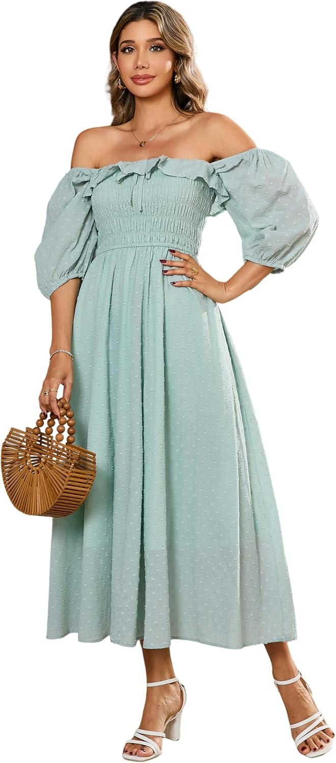 R.Vivimos Women Summer Half Sleeve Cotton Ruffled Dresses Review