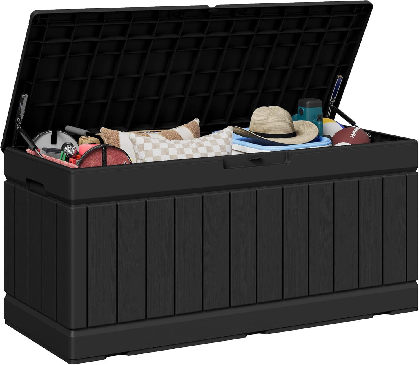JUMMICO 78 Gallon Outdoor Deck Box for Cushions and Tools