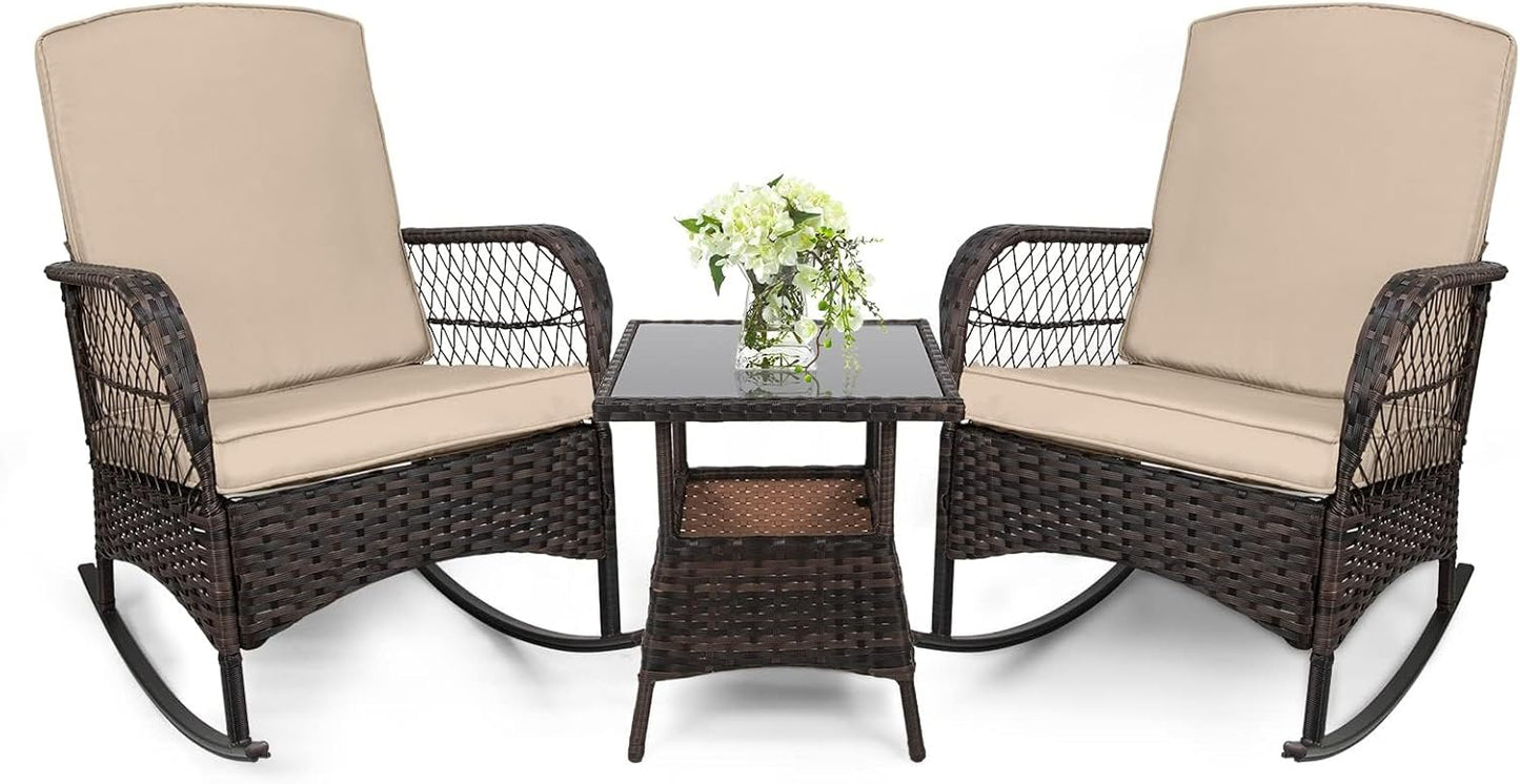 Rock in Style with 3pc Outdoor Rocking Set