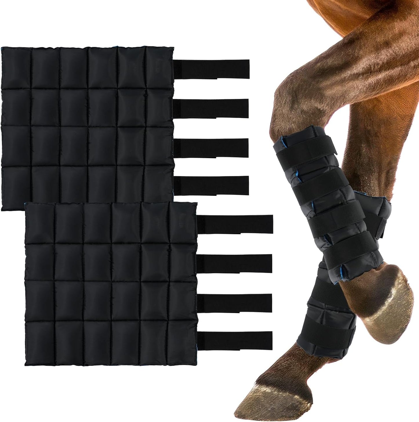 Horse Leg Wraps Set of 2 for Equestrian Training and Recovery
