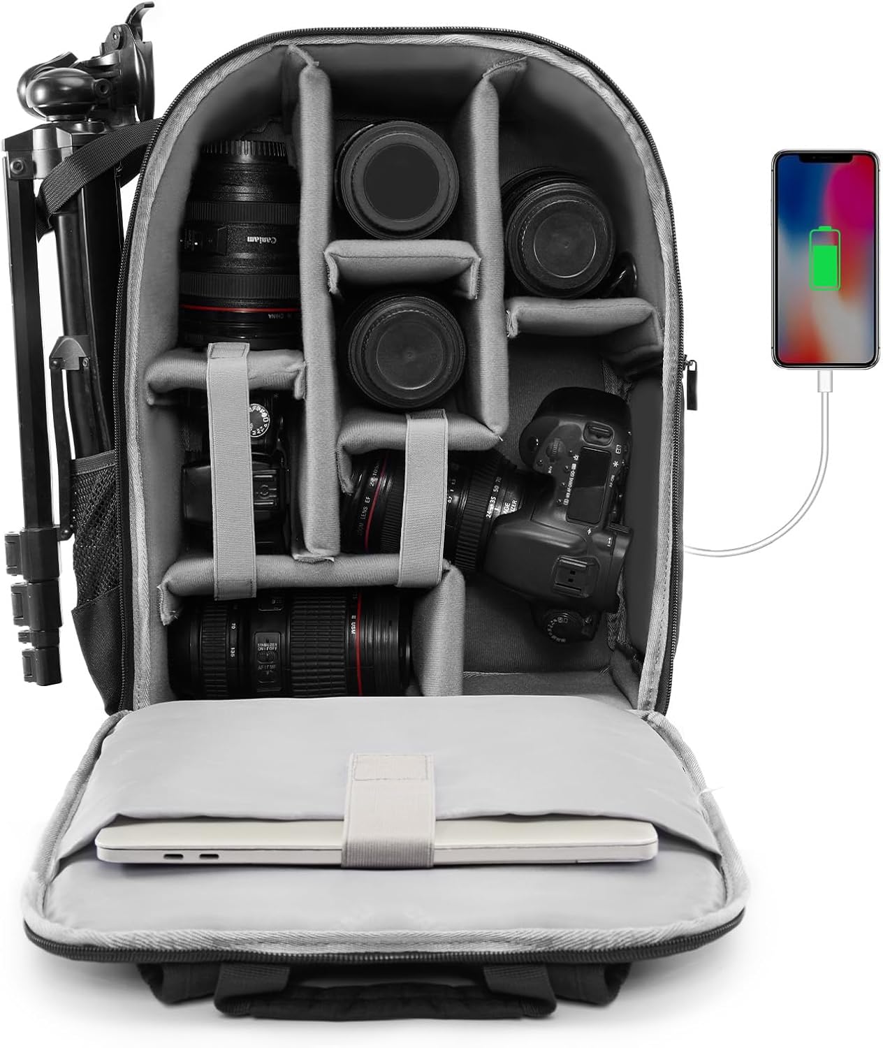 Waterproof Camera Backpack with Laptop Compartment