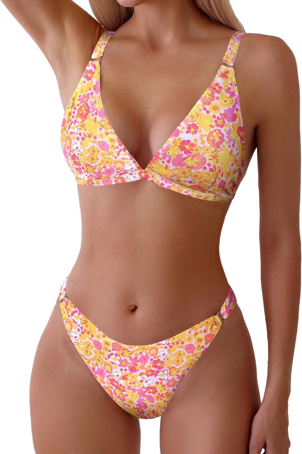 Stylish Floral Print Bikini Set for Trendy Beach Days