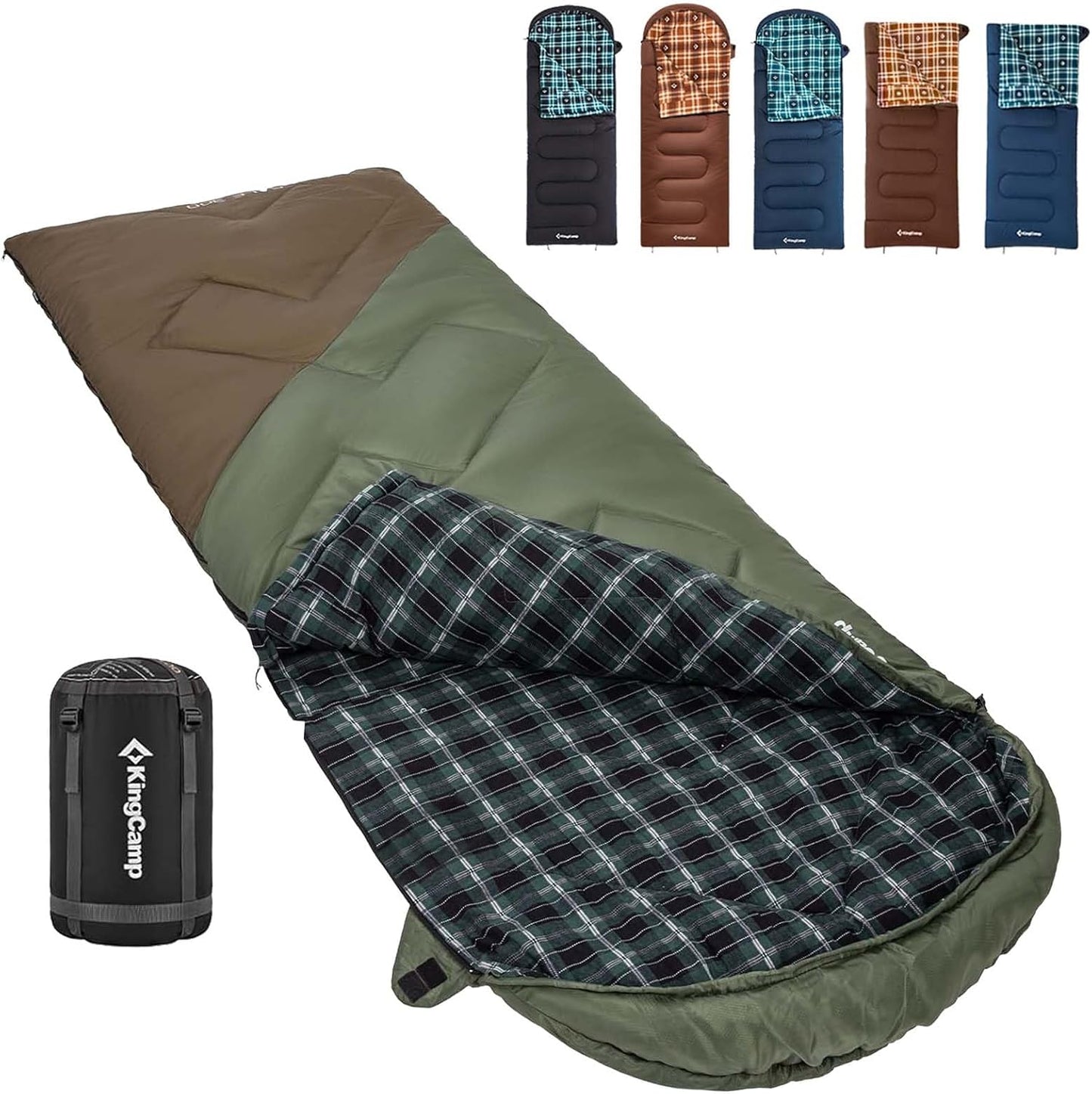 KingCamp Cold Weather Sleeping Bag for Adults - XL Comfort