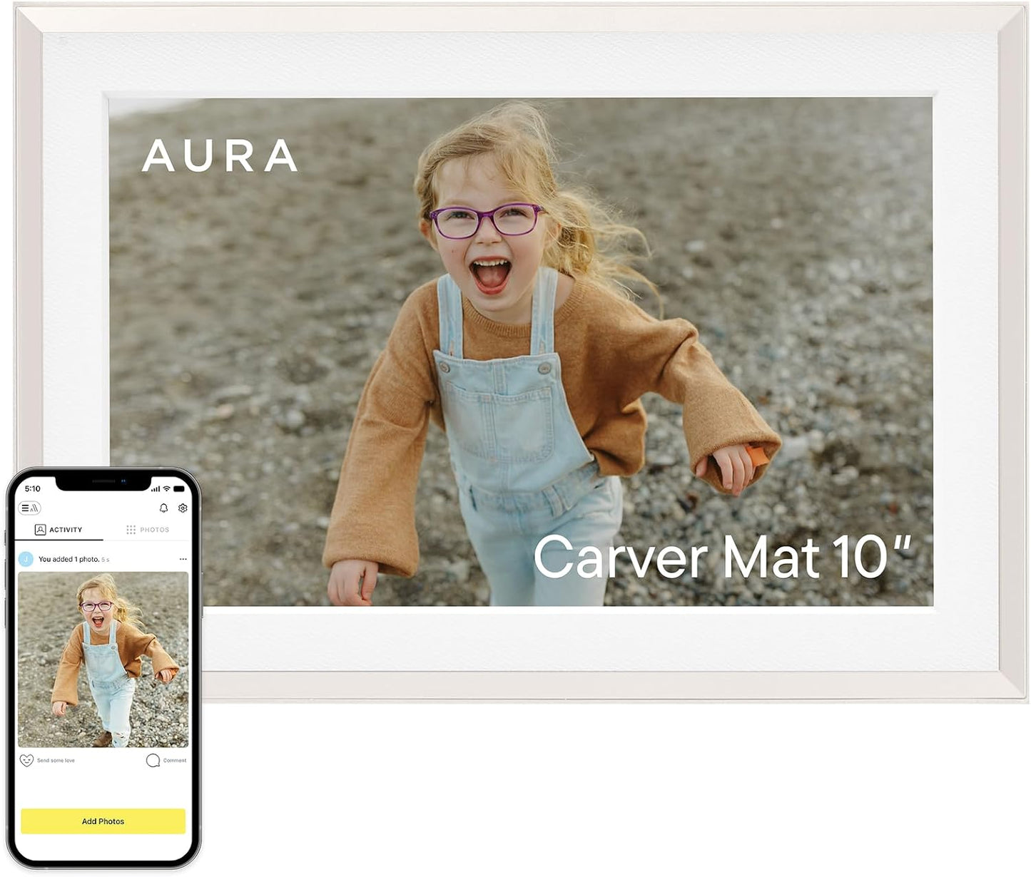 Aura Carver 10.1 WiFi Digital Picture Frame for Easy Sharing