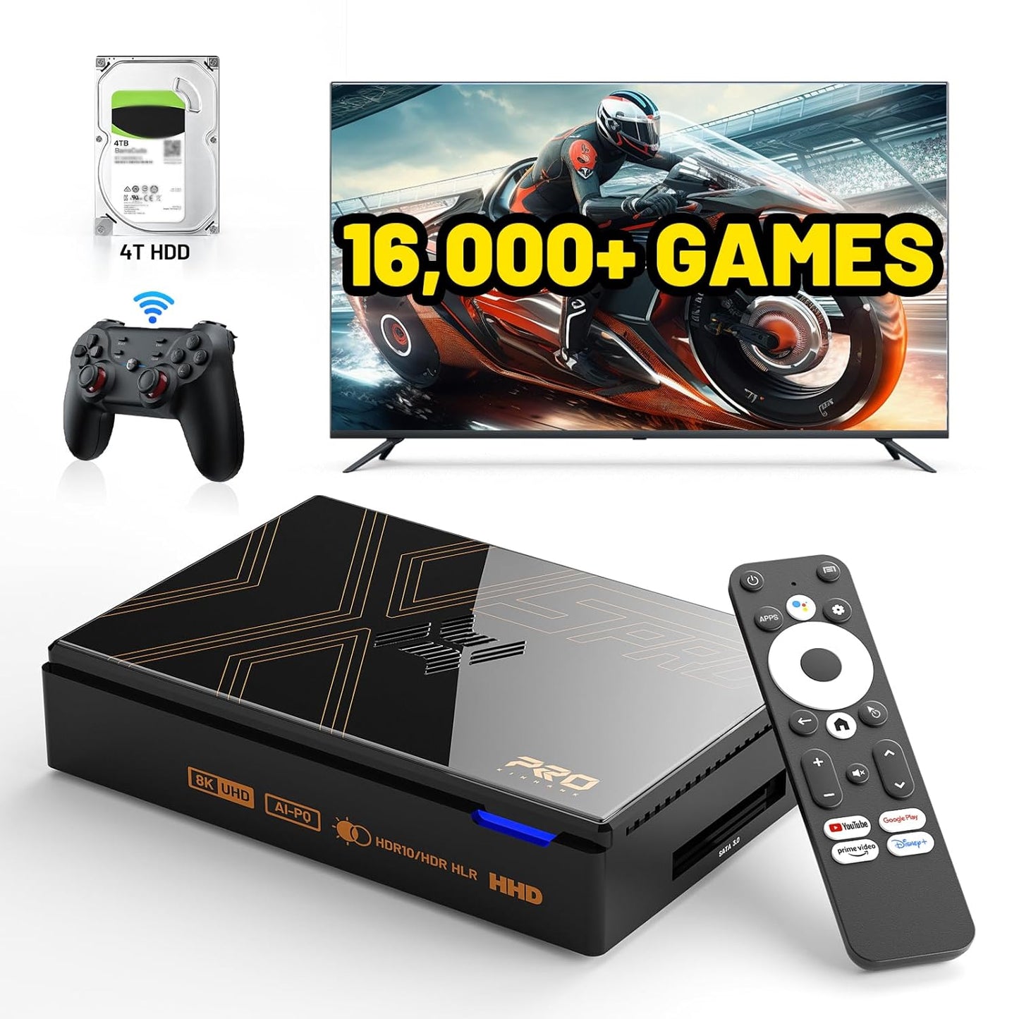 Kinhank Super Console X5 PRO Retro Gaming Console with 16000+ Games