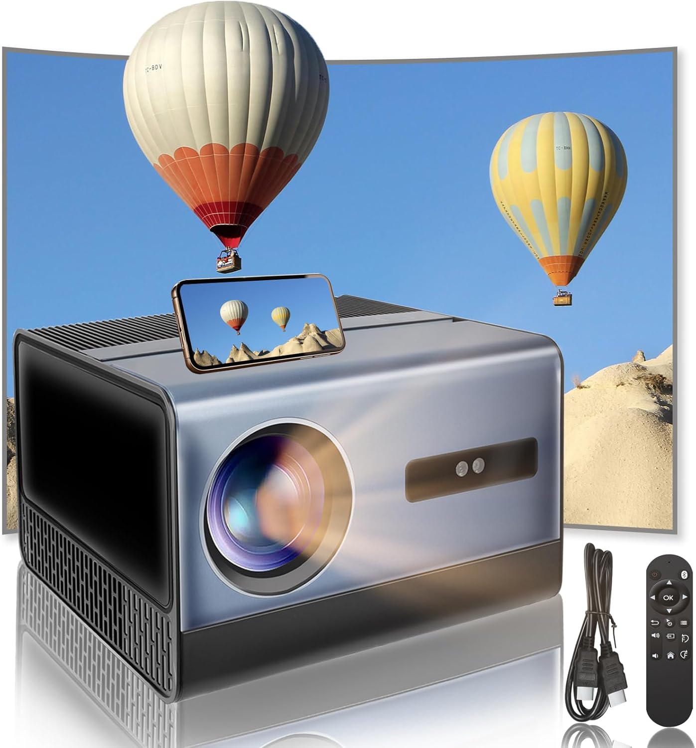 Ultimate Home Theater: WiFi Projector, 1080P 4K Support