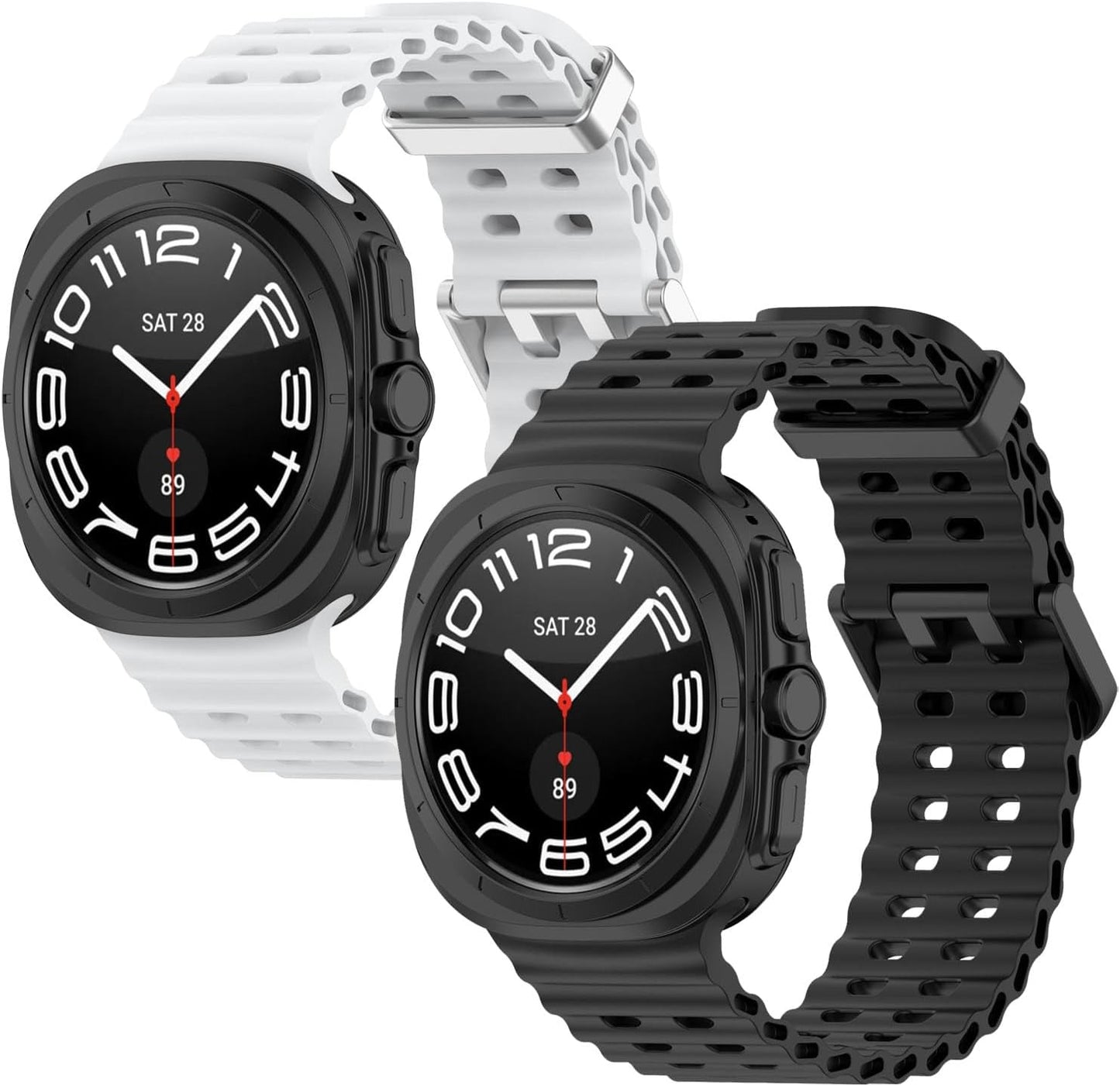 Waterproof Silicone Bands for Galaxy Watch Ultra - 2Pack