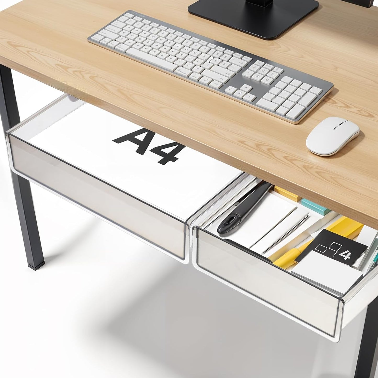 Hidden Drawer Organizer Set - Maximize Desk Space!