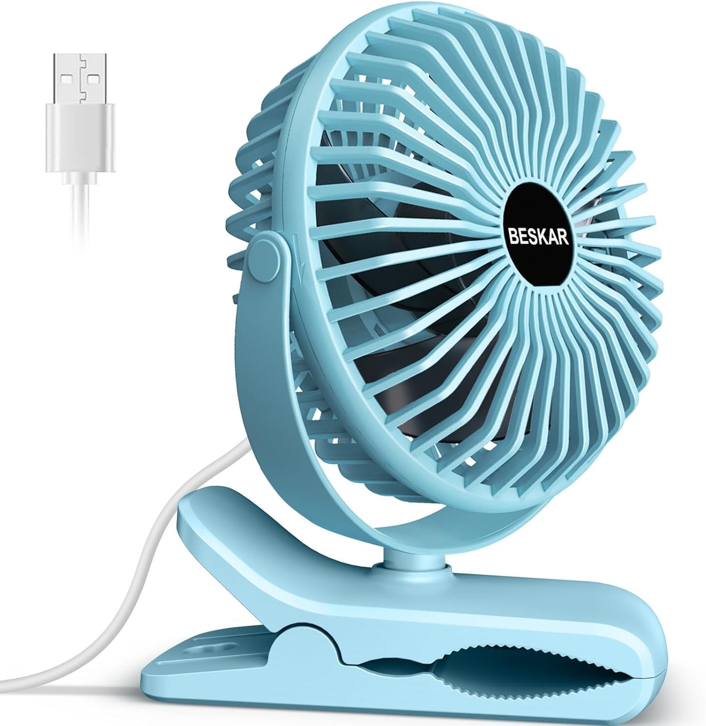 BESKAR Clip-On Fan: Powerful Airflow, Quiet Operation